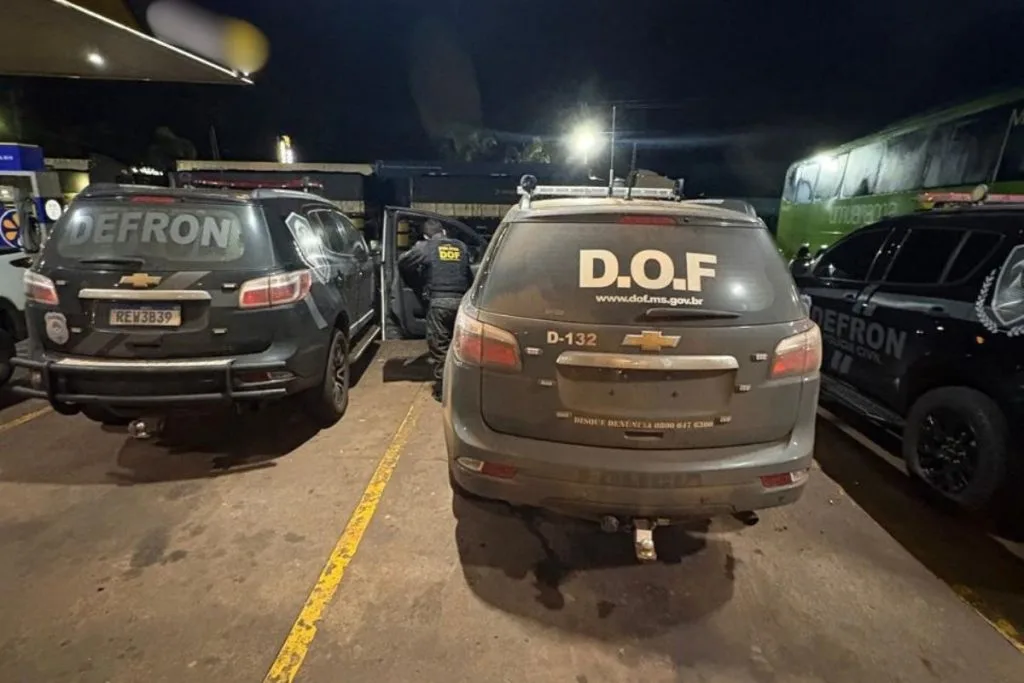 Ação da Defron, DRP de Naviraí e DOF cumpriu mandados de busca e prisão em endereços dos municípios de Itaquiraí e Naviraí. (Foto: Reprodução/Polícia Civil)