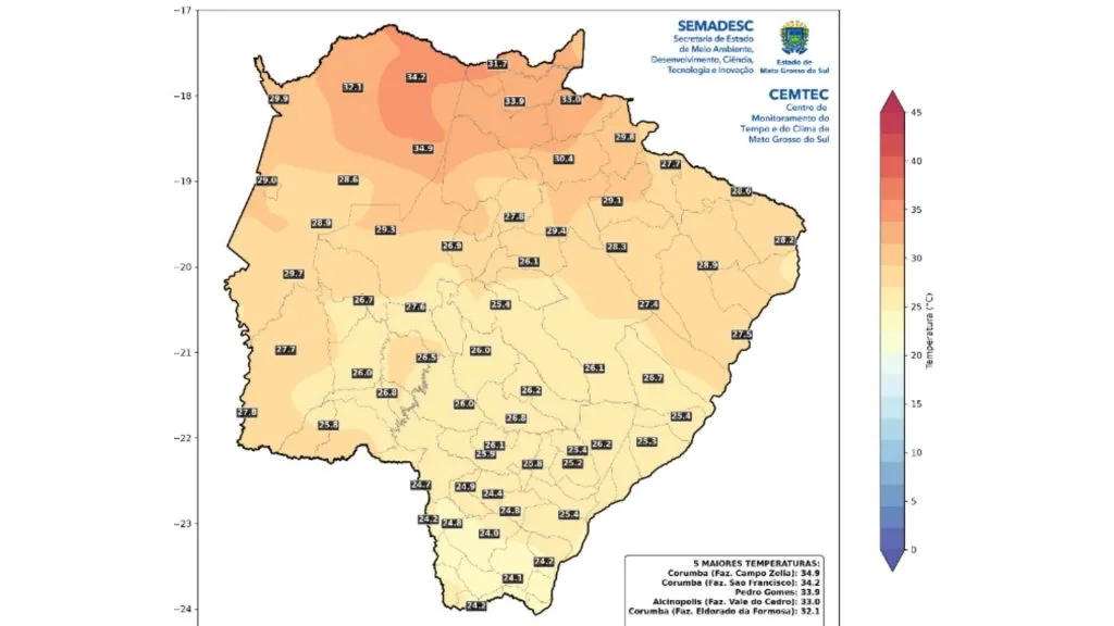 Frio na segunda-feira em MS, mas calor retorna na semana