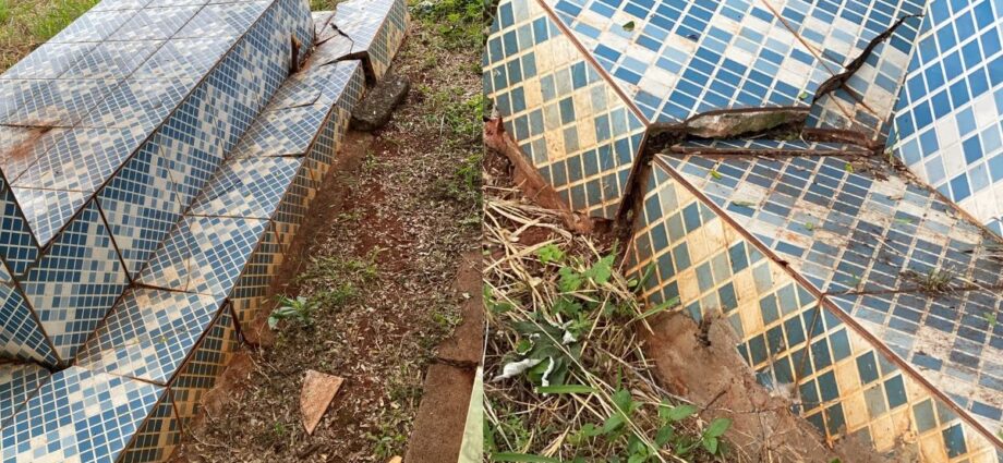 Túmulos são danificados por árvore em cemitério de Campo Grande